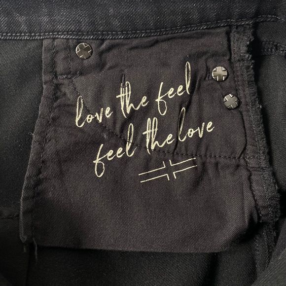 Liverpool Jeans Women 6/28 Cavalier Black The Straight Distressed Raw Frayed Hem - Picture 12 of 16